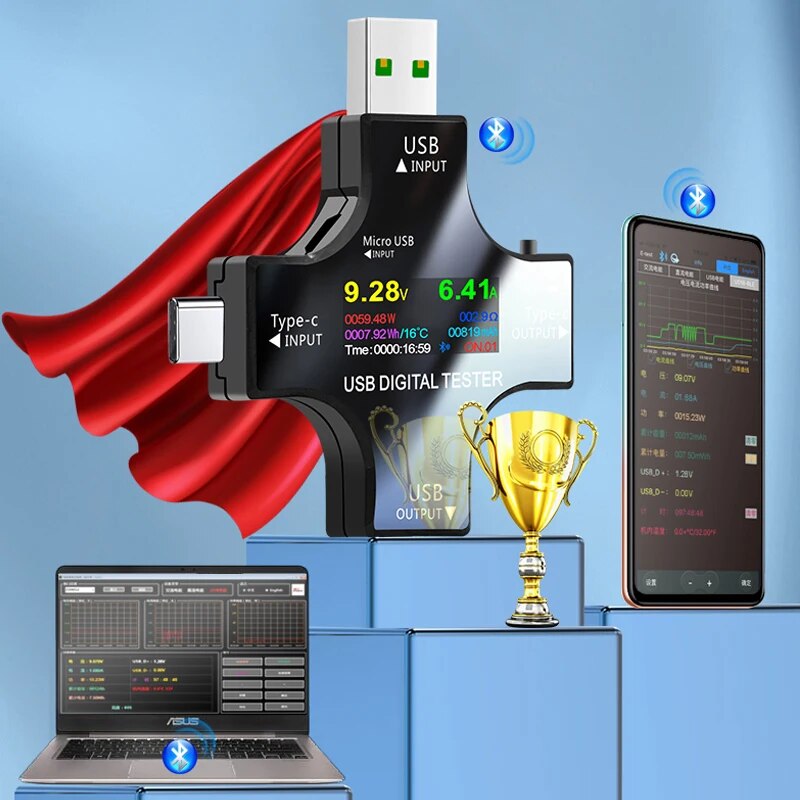 USB Tester DC Type-C PD Digita - đánh giá và giá Logic Analyzer Usb