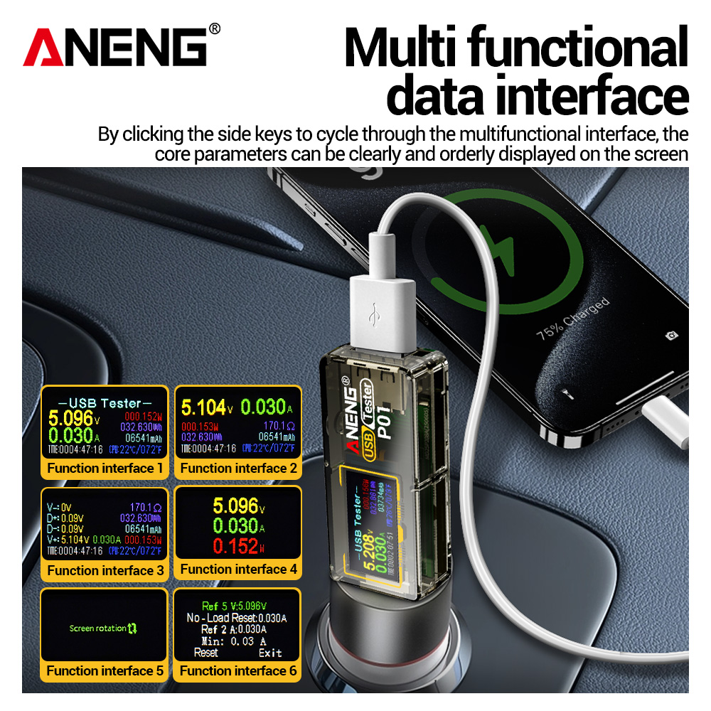 ANENG P01 USB Tester Voltmeter - đánh giá và giá Logic Analyzer Usb